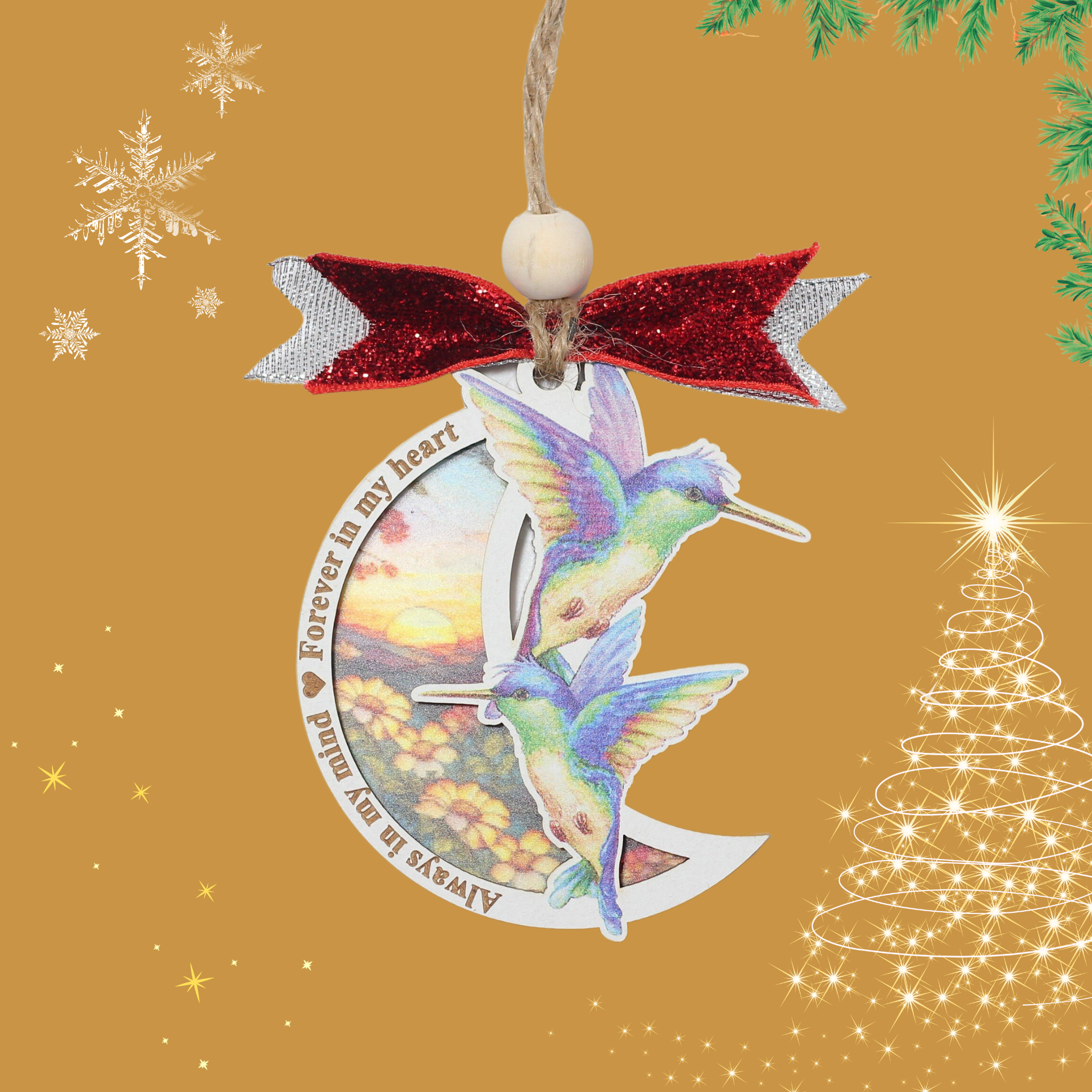 Always in my mind - Forever in my heart Christmas Ornaments Always in my mind - Forever in my heart Christmas Ornaments Lokababo
